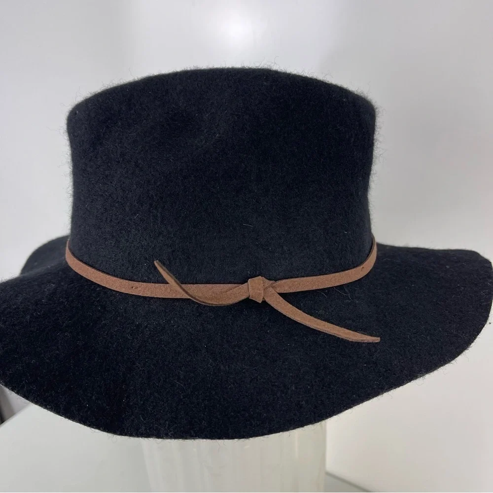 NEW Brixton Valley Fedora Hat Black Felt Wool One Size